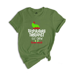 Respiratory Therapist Elf Crew T-Shirt, Matching Christmas Tee, Respiratory Therapist Squad T-Shirt, Christmas Shirt