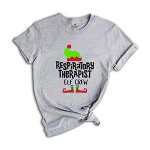 Respiratory Therapist Elf Crew T-Shirt, Matching Christmas Tee, Respiratory Therapist Squad T-Shirt, Christmas Shirt