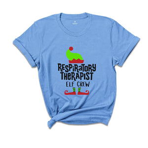 Respiratory Therapist Elf Crew T-Shirt, Matching Christmas Tee, Respiratory Therapist Squad T-Shirt, Christmas Shirt
