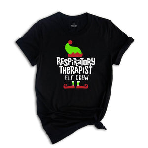 Respiratory Therapist Elf Crew T-Shirt, Matching Christmas Tee, Respiratory Therapist Squad T-Shirt, Christmas Shirt