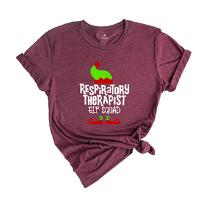Respiratory Therapist tee, Christmas tee, Respiratory Therapist Gifts, Respiratory Therapy, Christmas Gift, Therapist Assistant, RT Elf tee
