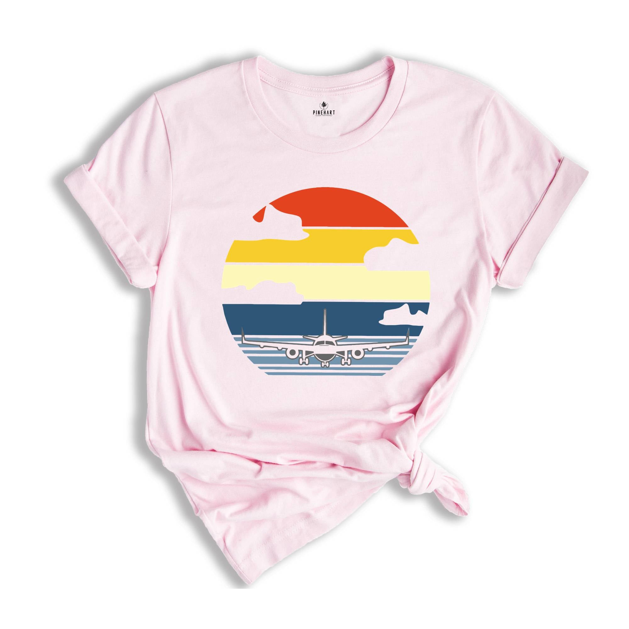 Retro Airplane Shirt, Cool Airplane T-Shirt, Plane Route Shirt, Airplane Lover Shirt, Pilot Gift, Airplane Birthday Gift