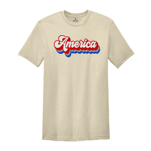 Retro America Shirt, Patriotic Shirt, Cool America Shirt, Memorial Day Tee, Cute Patriotic Shirt, Fourth of July Shirt