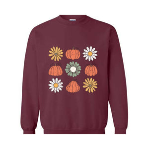 Retro Fall Sweatshirt, Pumpkin Sweatshirt, Pumpkin Spice Shirt, Autumn Sweater, Cute Fall Crewneck, Fall Crewneck, It's Fall Y'all