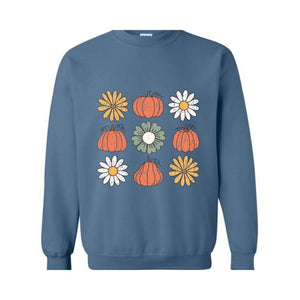 Retro Fall Sweatshirt, Pumpkin Sweatshirt, Pumpkin Spice Shirt, Autumn Sweater, Cute Fall Crewneck, Fall Crewneck, It's Fall Y'all