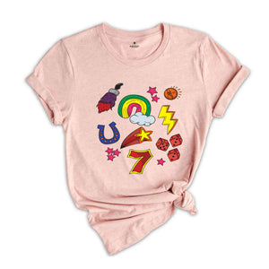 Retro Good Luck Charms Shirt, Lucky Charm T-shirt, Good Luck Shirt, Good Luck Charm Gift, Girly T-shirt