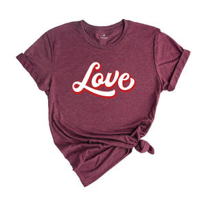 Retro Love Shirt, Valentine's Day Shirts, Cute Love Tee Shirt, Heart Shirt, Valentine's Day Shirt For Women , Valentines Day Gift,