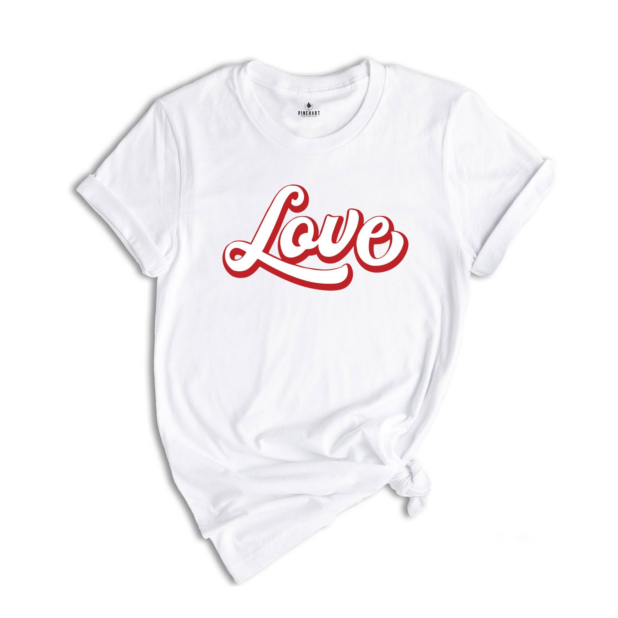 Retro Love Shirt, Valentine's Day Shirts, Cute Love Tee Shirt, Heart Shirt, Valentine's Day Shirt For Women , Valentines Day Gift,