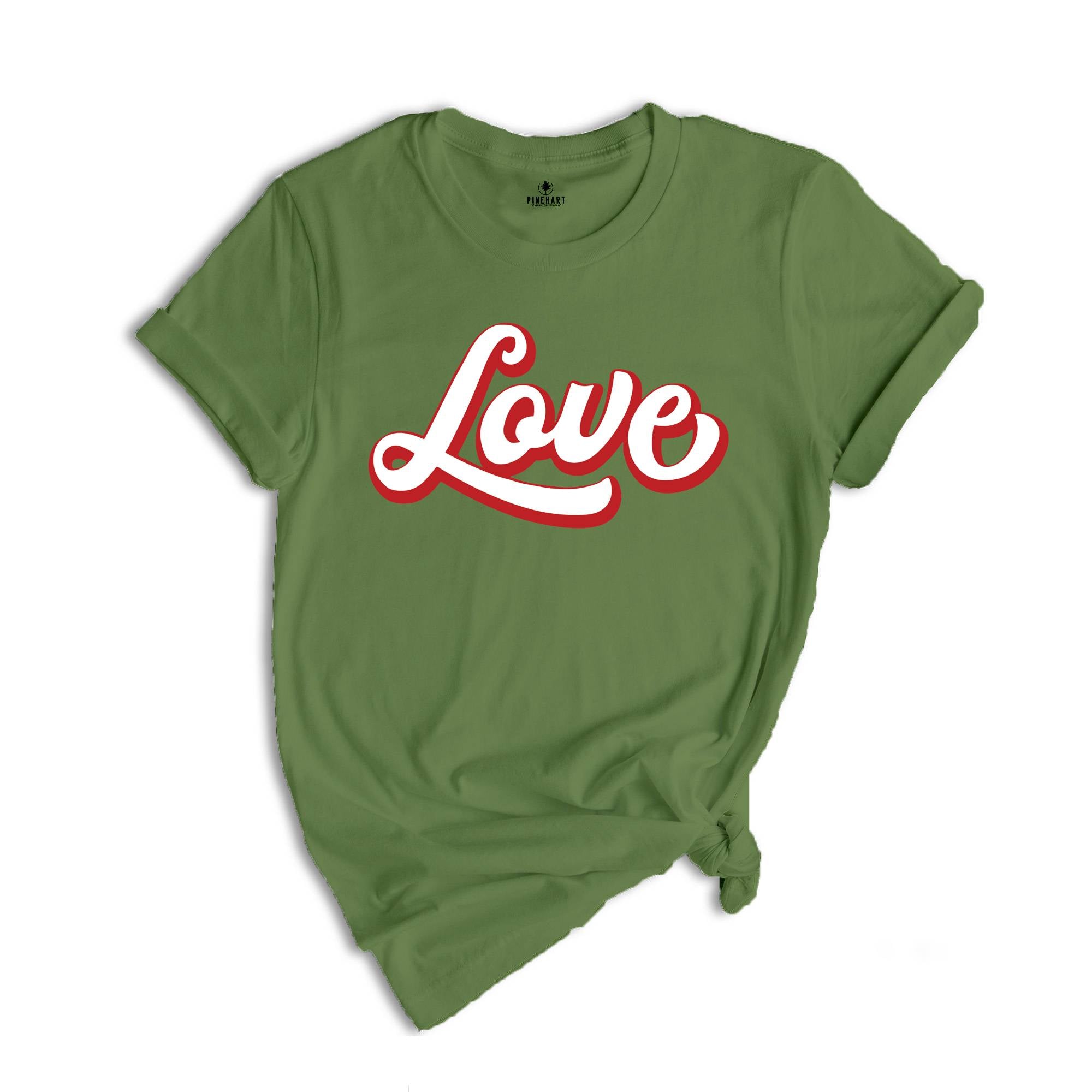 Retro Love Shirt, Valentine's Day Shirts, Cute Love Tee Shirt, Heart Shirt, Valentine's Day Shirt For Women , Valentines Day Gift,