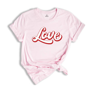 Retro Love Shirt, Valentine's Day Shirts, Cute Love Tee Shirt, Heart Shirt, Valentine's Day Shirt For Women , Valentines Day Gift,