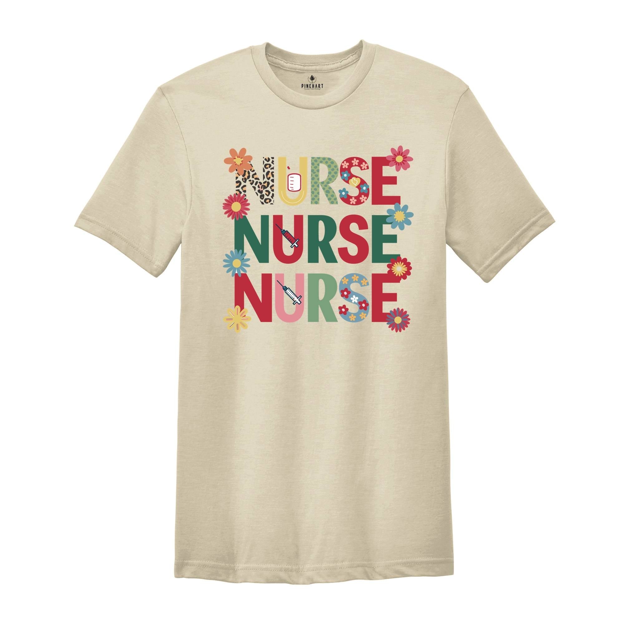 Retro Nurse Shirt, Wild Flowers Nurse T Shirt, RN Nurse Shirt Registered Nurse Shirt, Nurse Student Tee, New Nurse Gift, Nurse Appreciation