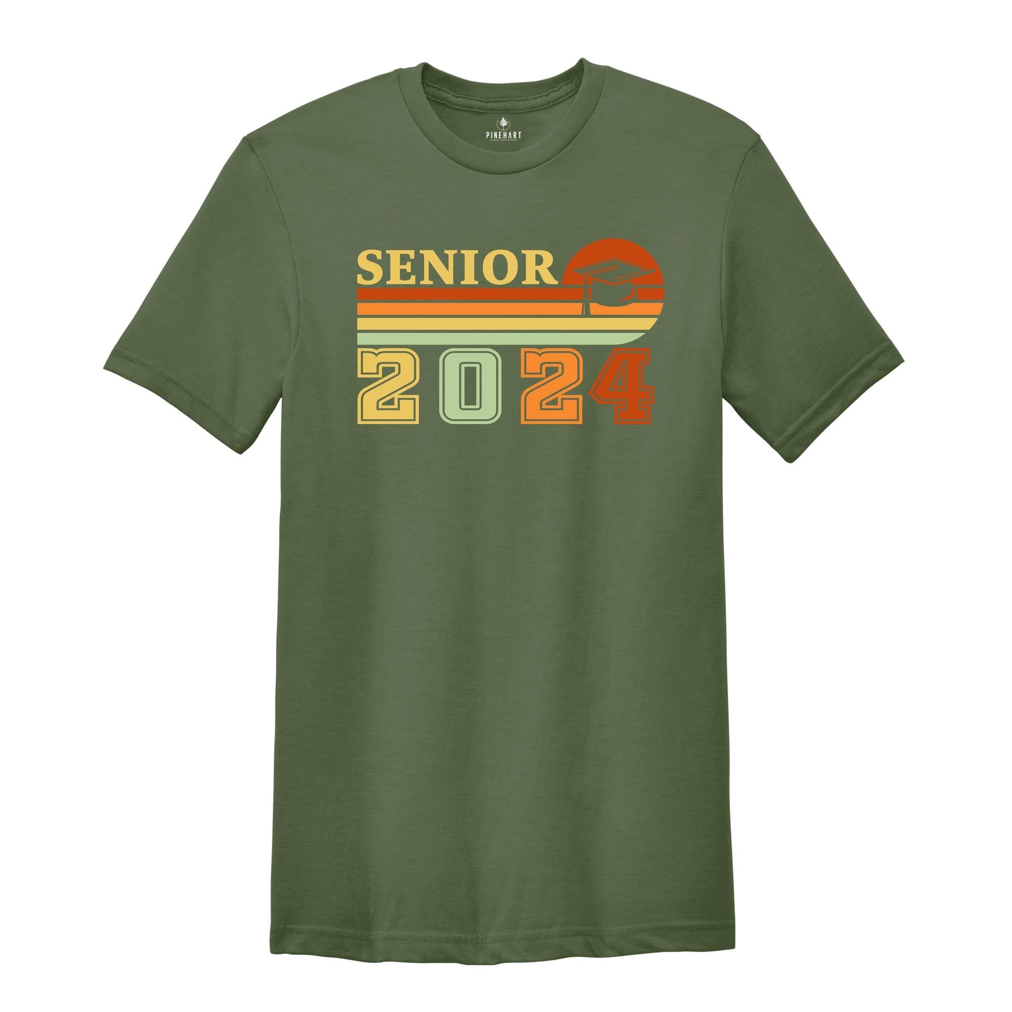 Retro Senior 2024 Shirt, Class of 2024 Shirt, Graduate Shirt, Graduation Gift, Graduation of 2024 Shirt, Senior Class of 2024 Shirts