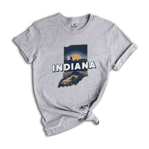 Retro State Of Indiana Shirt, State Of Indiana Shirt, State Shirt, Indiana Shirt, Indiana Lover Shirt, Family Trip Shirt, Travel Shirt