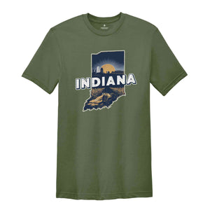 Retro State Of Indiana Shirt, State Of Indiana Shirt, State Shirt, Indiana Shirt, Indiana Lover Shirt, Family Trip Shirt, Travel Shirt