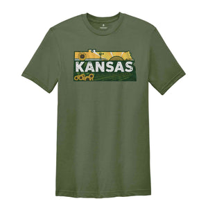 Retro State Of Kansas Shirt, State Of Kansas Shirt, State Shirt, Kansas Shirt, Kansas Lover Shirt, Family Trip Shirt, Travel Shirt