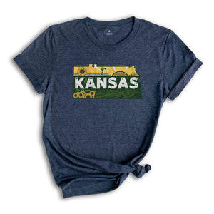 Retro State Of Kansas Shirt, State Of Kansas Shirt, State Shirt, Kansas Shirt, Kansas Lover Shirt, Family Trip Shirt, Travel Shirt