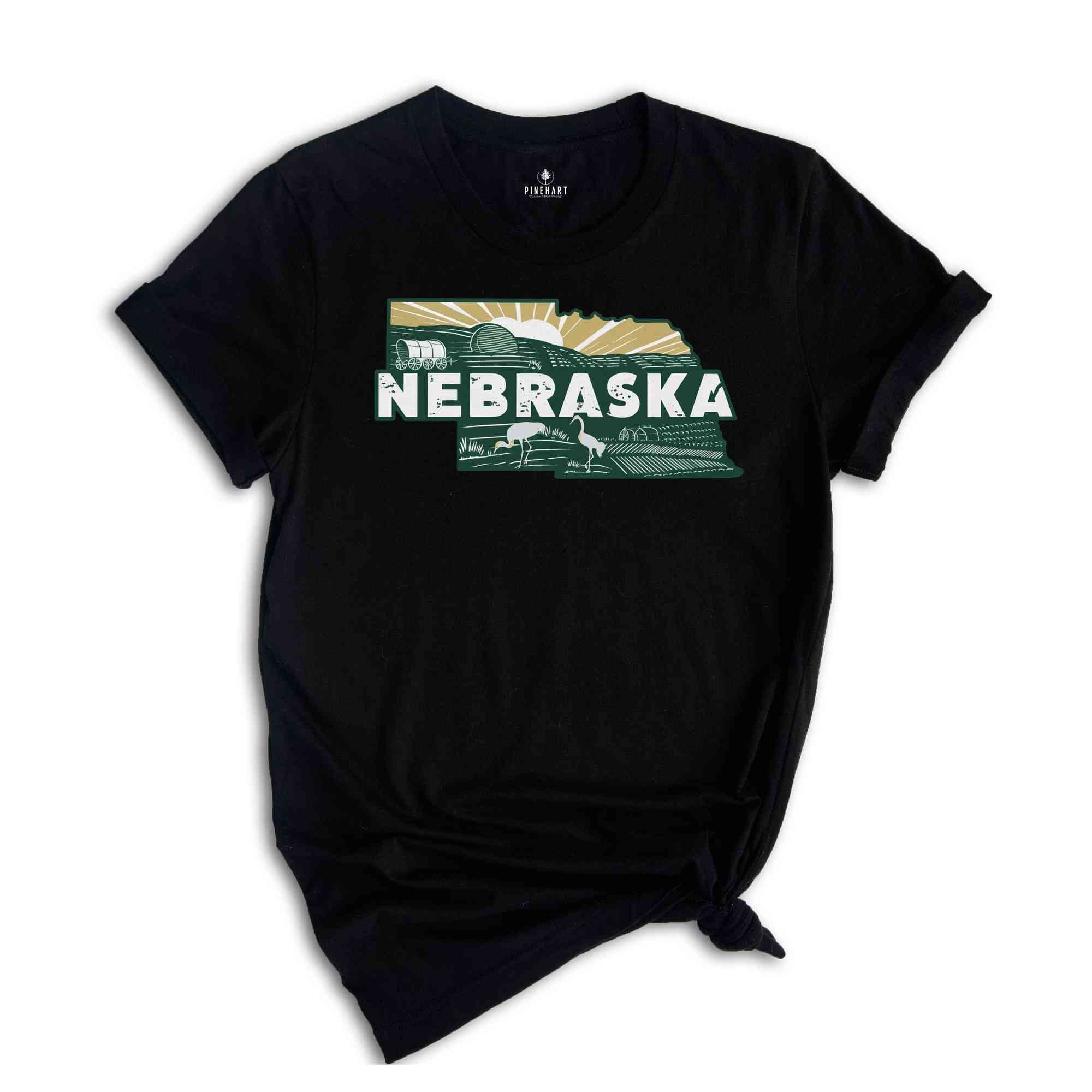 Retro State Of Nebraska Shirt, State Of Nebraska Shirt, State Shirt, Nebraska Shirt, Nebraska Lover Shirt, Family Trip Shirt, Travel Shirt