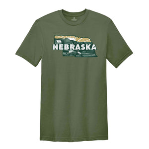 Retro State Of Nebraska Shirt, State Of Nebraska Shirt, State Shirt, Nebraska Shirt, Nebraska Lover Shirt, Family Trip Shirt, Travel Shirt