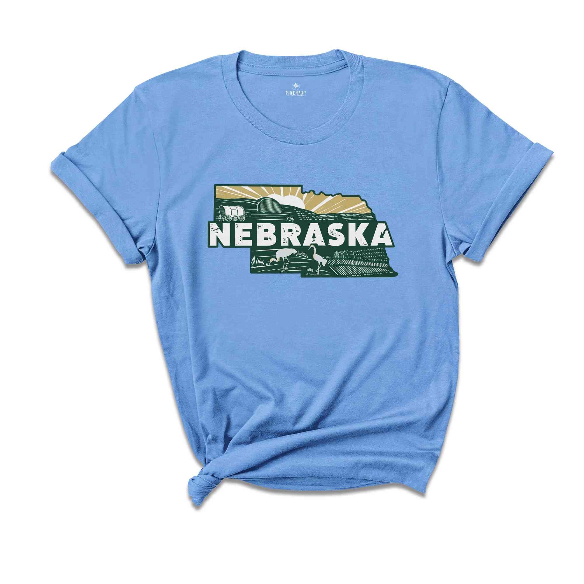 Retro State Of Nebraska Shirt, State Of Nebraska Shirt, State Shirt, Nebraska Shirt, Nebraska Lover Shirt, Family Trip Shirt, Travel Shirt