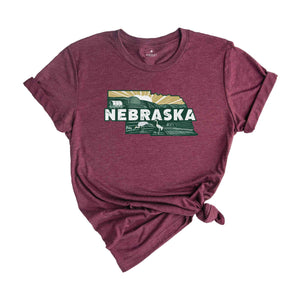 Retro State Of Nebraska Shirt, State Of Nebraska Shirt, State Shirt, Nebraska Shirt, Nebraska Lover Shirt, Family Trip Shirt, Travel Shirt