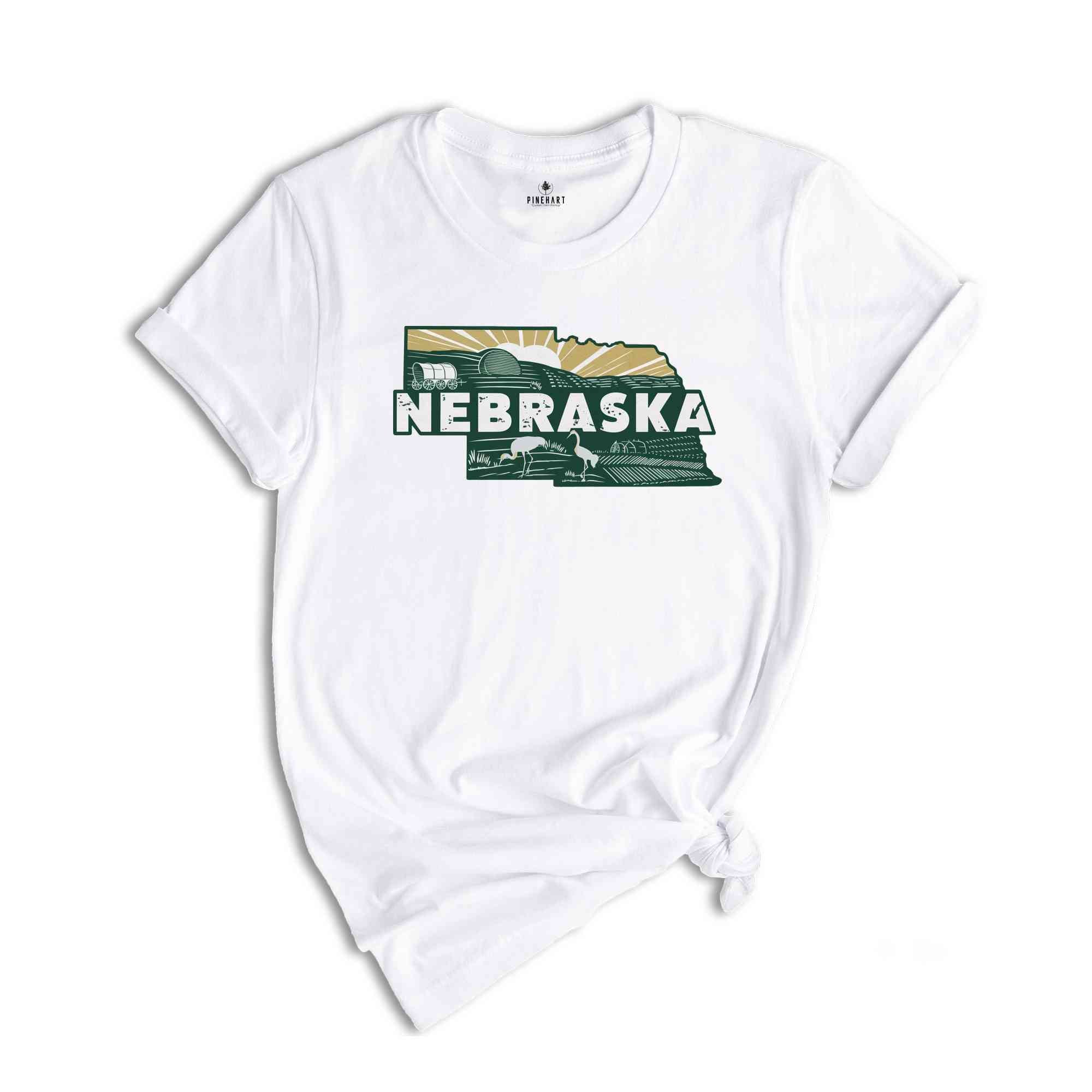 Retro State Of Nebraska Shirt, State Of Nebraska Shirt, State Shirt, Nebraska Shirt, Nebraska Lover Shirt, Family Trip Shirt, Travel Shirt