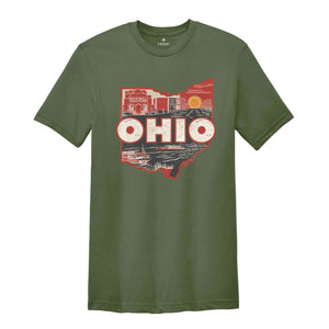 Retro State Of Ohio Shirt, State Of Ohio Shirt, State Shirt, Ohio Shirt, Ohio Lover Shirt, Family Trip Shirt, Travel Shirt