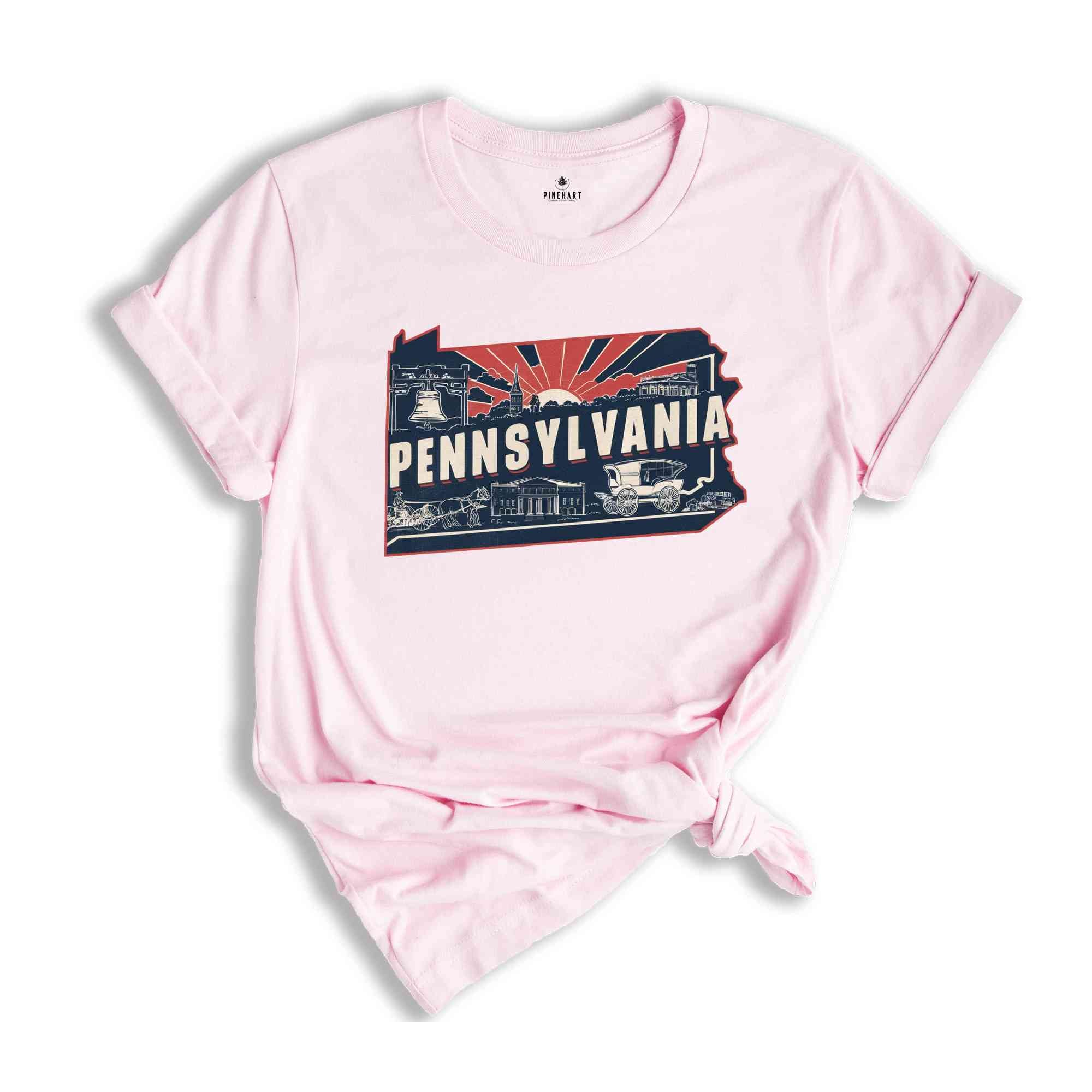 Retro State Of Pennsylvania Shirt, State Of Pennsylvania Shirt, State Shirt, Pennsylvania Lover Shirt, Family Trip Shirt, Travel Shirt