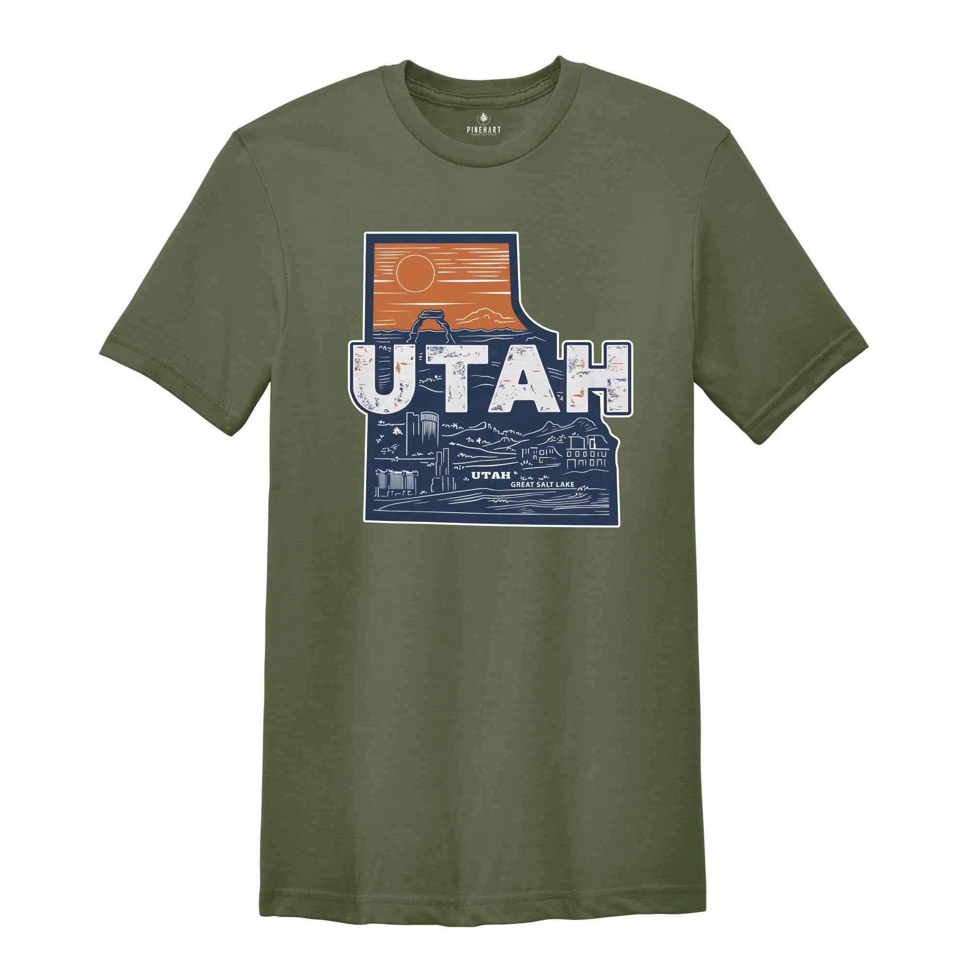 Retro State Of Utah Shirt, State Of Utah Shirt, State Shirt, Utah Shirt, Utah Lover Shirt, Family Trip Shirt, Travel Shirt