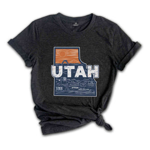 Retro State Of Utah Shirt, State Of Utah Shirt, State Shirt, Utah Shirt, Utah Lover Shirt, Family Trip Shirt, Travel Shirt