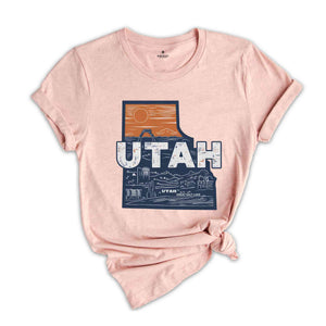 Retro State Of Utah Shirt, State Of Utah Shirt, State Shirt, Utah Shirt, Utah Lover Shirt, Family Trip Shirt, Travel Shirt