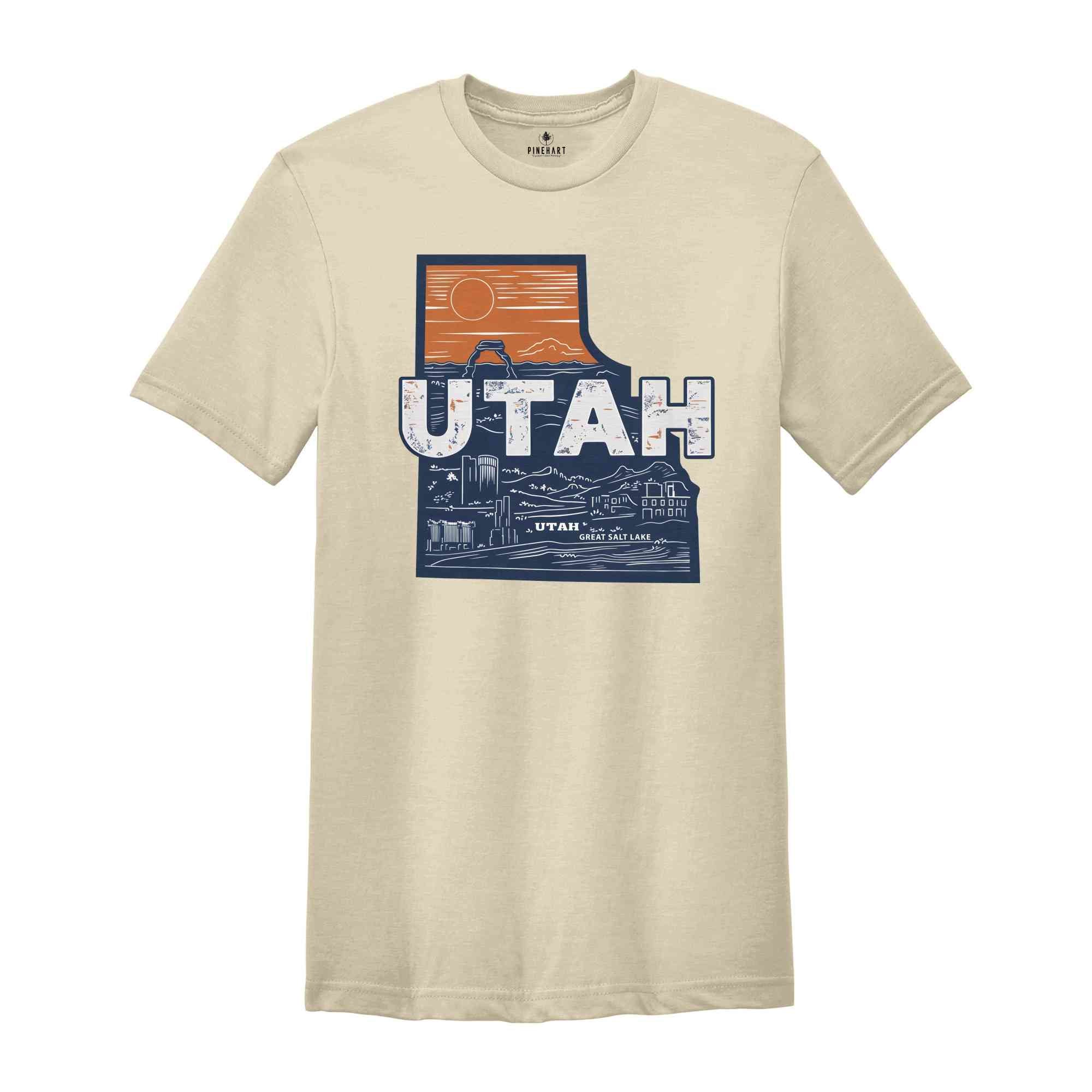 Retro State Of Utah Shirt, State Of Utah Shirt, State Shirt, Utah Shirt, Utah Lover Shirt, Family Trip Shirt, Travel Shirt