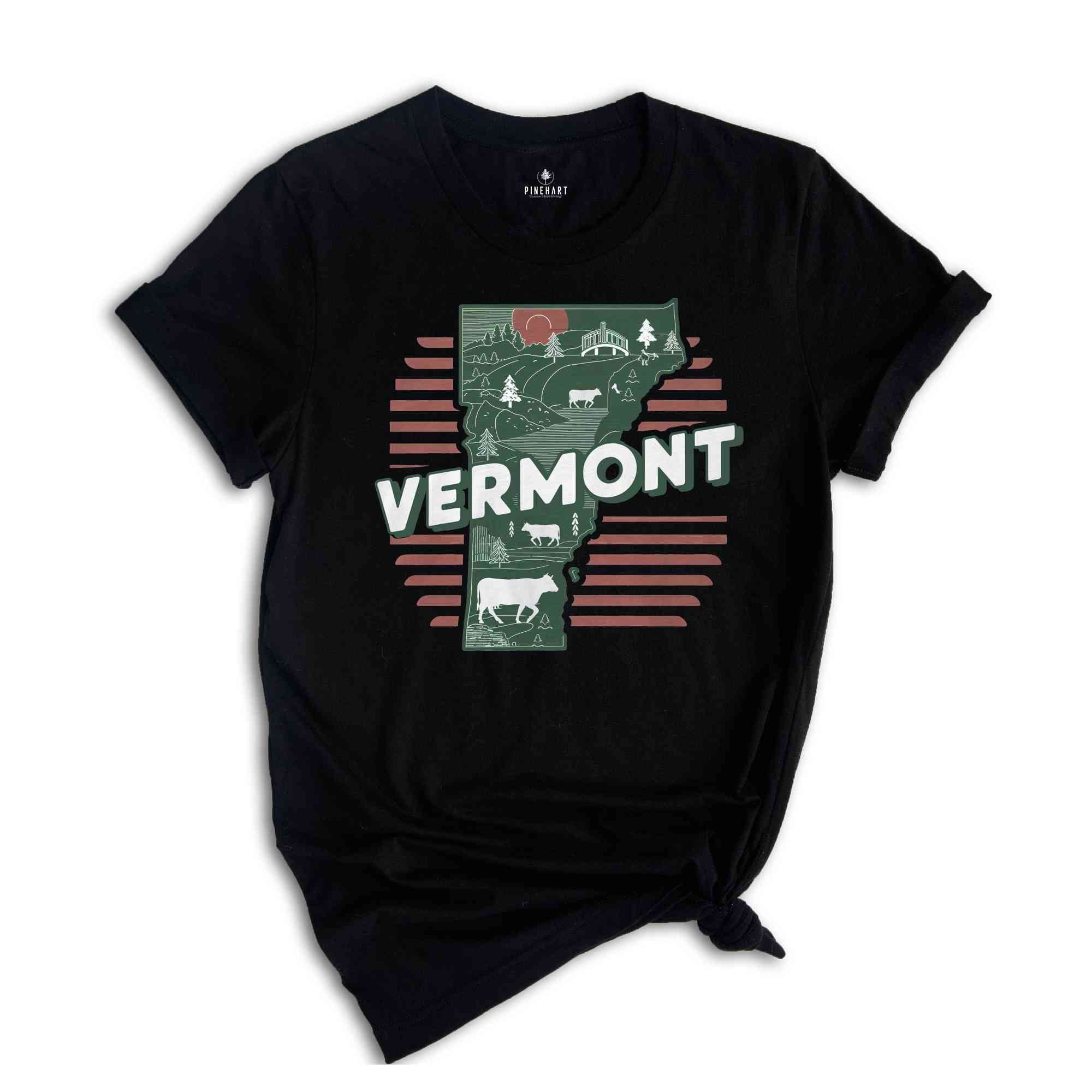 Retro State Of Vermont Shirt, State Of Vermont Shirt, State Shirt, Vermont Shirt, Vermont Lover Shirt, Family Trip Shirt, Travel Shirt