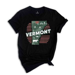 Retro State Of Vermont Shirt, State Of Vermont Shirt, State Shirt, Vermont Shirt, Vermont Lover Shirt, Family Trip Shirt, Travel Shirt