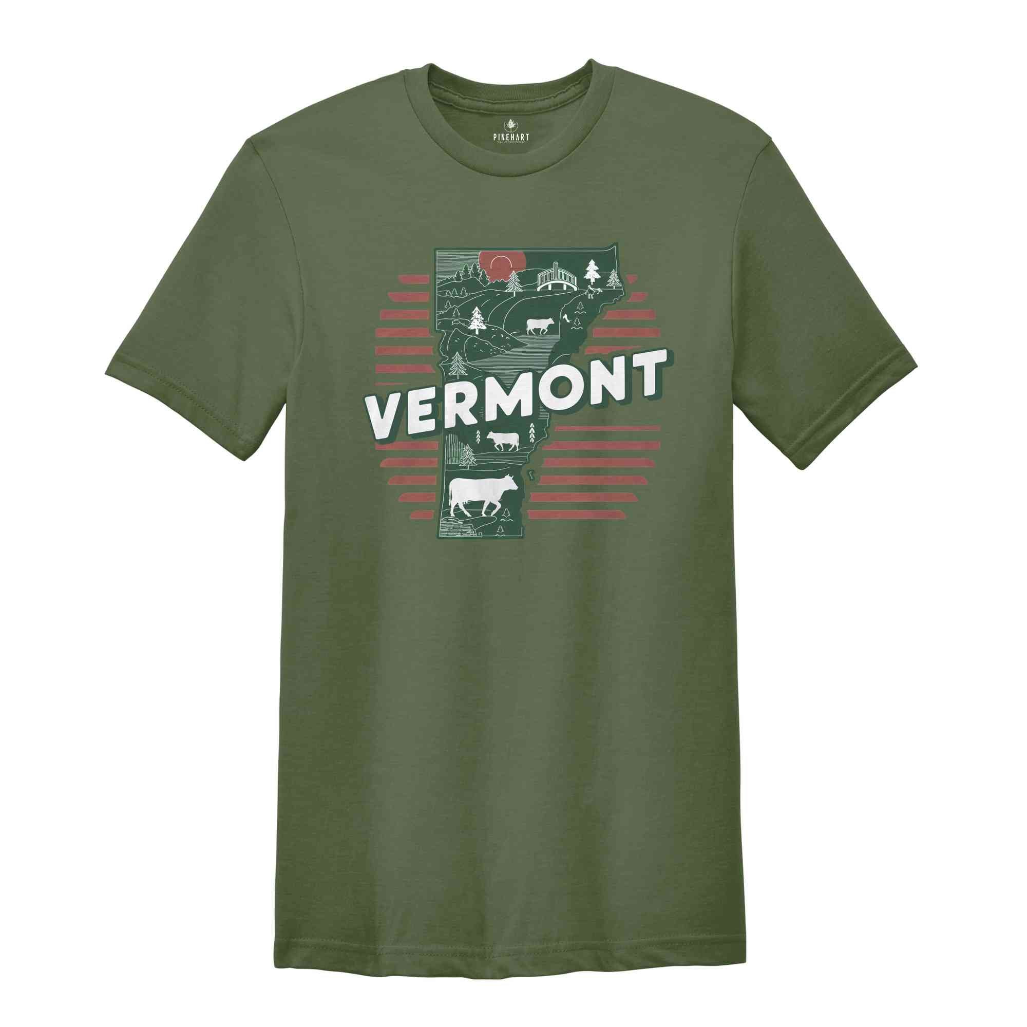 Retro State Of Vermont Shirt, State Of Vermont Shirt, State Shirt, Vermont Shirt, Vermont Lover Shirt, Family Trip Shirt, Travel Shirt
