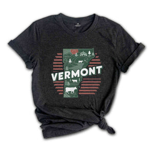 Retro State Of Vermont Shirt, State Of Vermont Shirt, State Shirt, Vermont Shirt, Vermont Lover Shirt, Family Trip Shirt, Travel Shirt