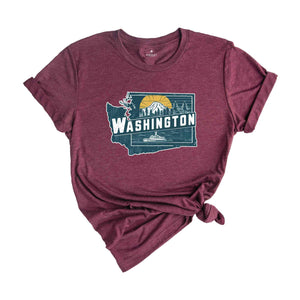 Retro State Of Washington Shirt, State Of Washington Shirt, State Shirt, Washington Lover Shirt, Family Trip Shirt, Travel Shirt