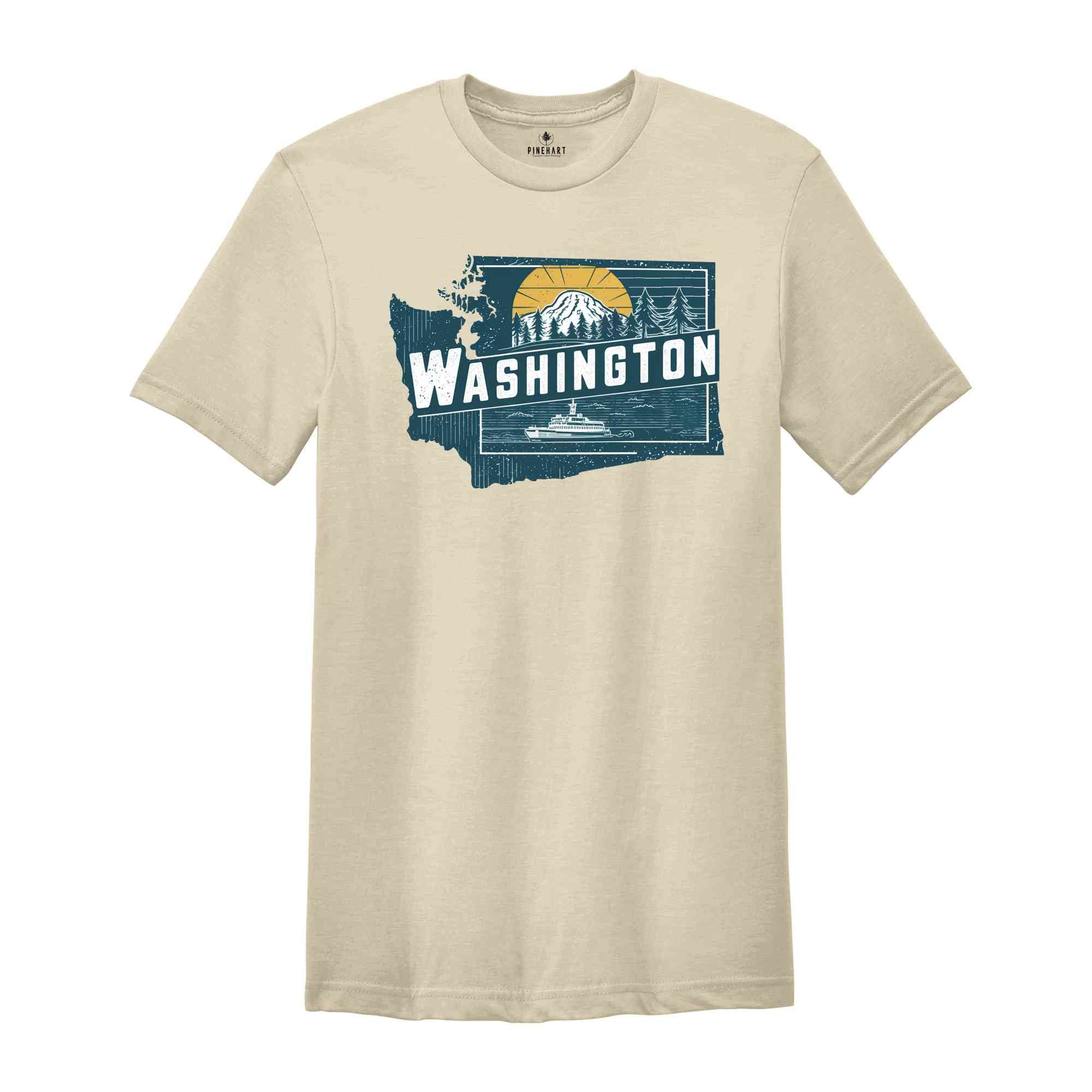 Retro State Of Washington Shirt, State Of Washington Shirt, State Shirt, Washington Lover Shirt, Family Trip Shirt, Travel Shirt