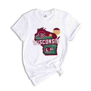 Retro State Of Wisconsin Shirt, State Of Wisconsin Shirt, State Shirt, Wisconsin Shirt, Wisconsin Lover Shirt, Family Trip Shirt, Travel Tee