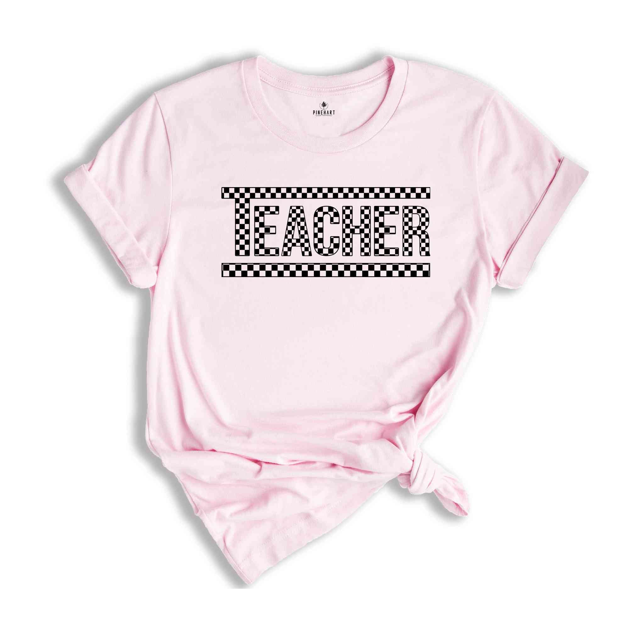 Retro Teacher Shirt, Checkered School Shirt, Retro Back to School Shirt, Checkered Shirt, Teacher Shirt, First Day of School Shirt