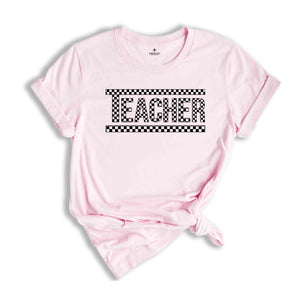 Retro Teacher Shirt, Checkered School Shirt, Retro Back to School Shirt, Checkered Shirt, Teacher Shirt, First Day of School Shirt