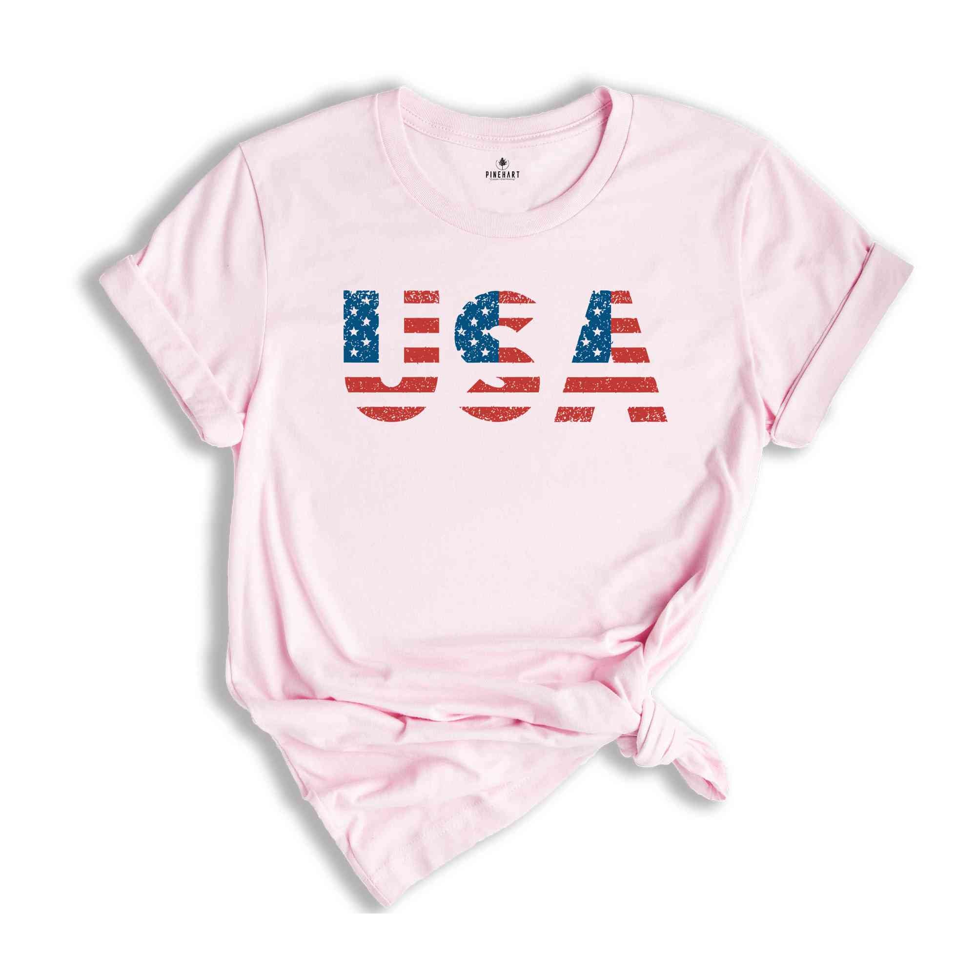 Retro USA T-Shirt, 4th of July Tee, American T-Shirt, Vintage American Shirt, Fourth Of The July Gifts