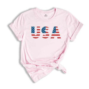 Retro USA T-Shirt, 4th of July Tee, American T-Shirt, Vintage American Shirt, Fourth Of The July Gifts