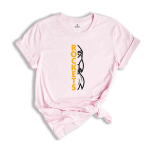 Rockets Shirt, Rocket Shirt, Custom School Name Shirt, Sports Team Shirt, Mascot Shirt, School Sports Team Shirt, School Shirt, Team Shirt