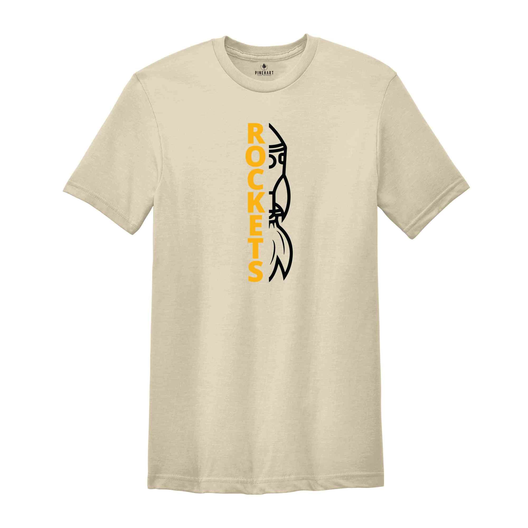 Rockets Shirt, Rocket Shirt, Custom School Name Shirt, Sports Team Shirt, Mascot Shirt, School Sports Team Shirt, School Shirt, Team Shirt