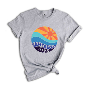 San Diego 2024 Shirt, Sun Shirt, Summer Shirt, Vacation Shirt, Summer Trip Shirt, Beach Vibes Shirt, Beach Shirt, Vacay Mode Shirt