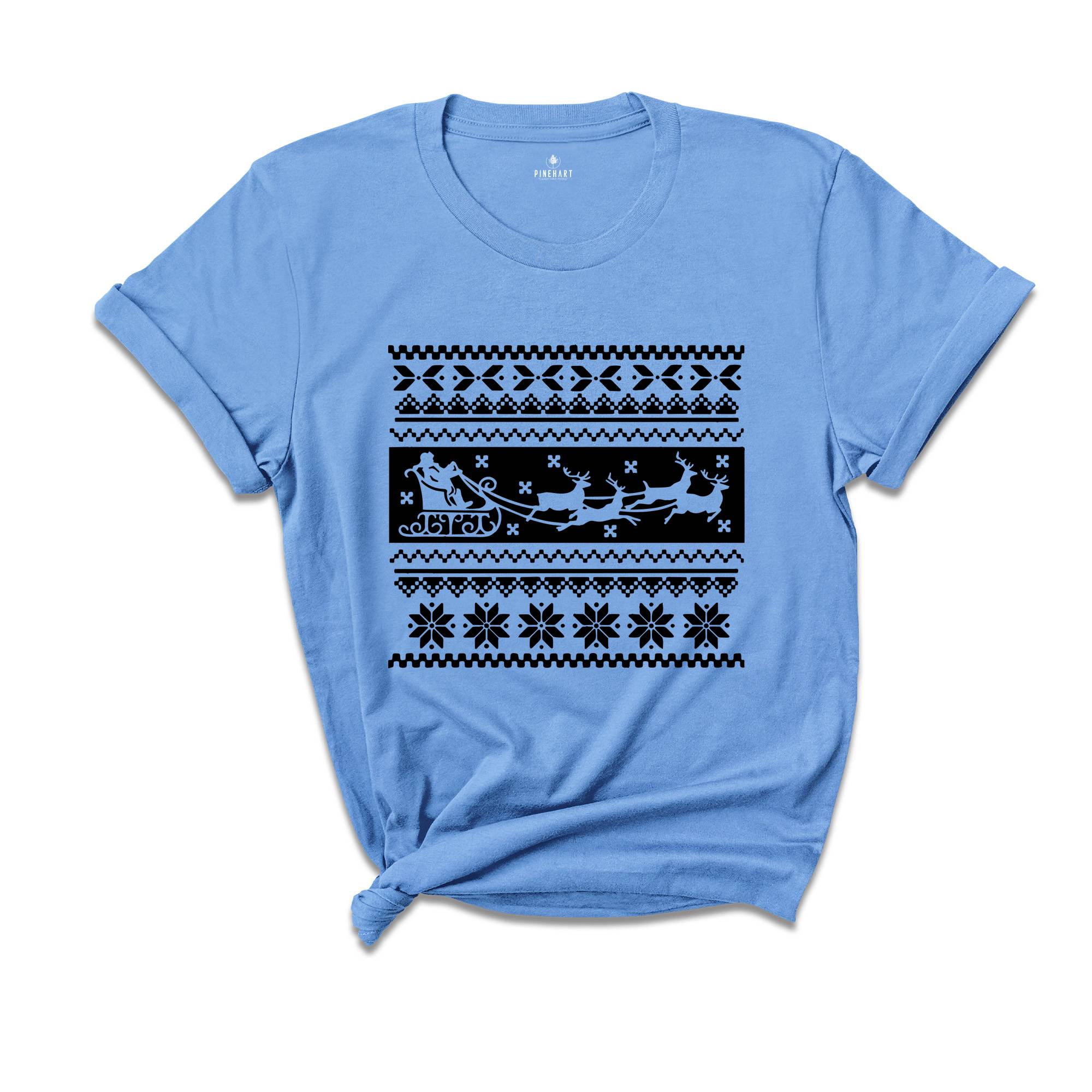 Santa Christmas Shirt, Christmas Tree T-shirt, Xmas Family Tee, Christmas Pajamas, Xmas Party Gift, Santa Christmas Gift