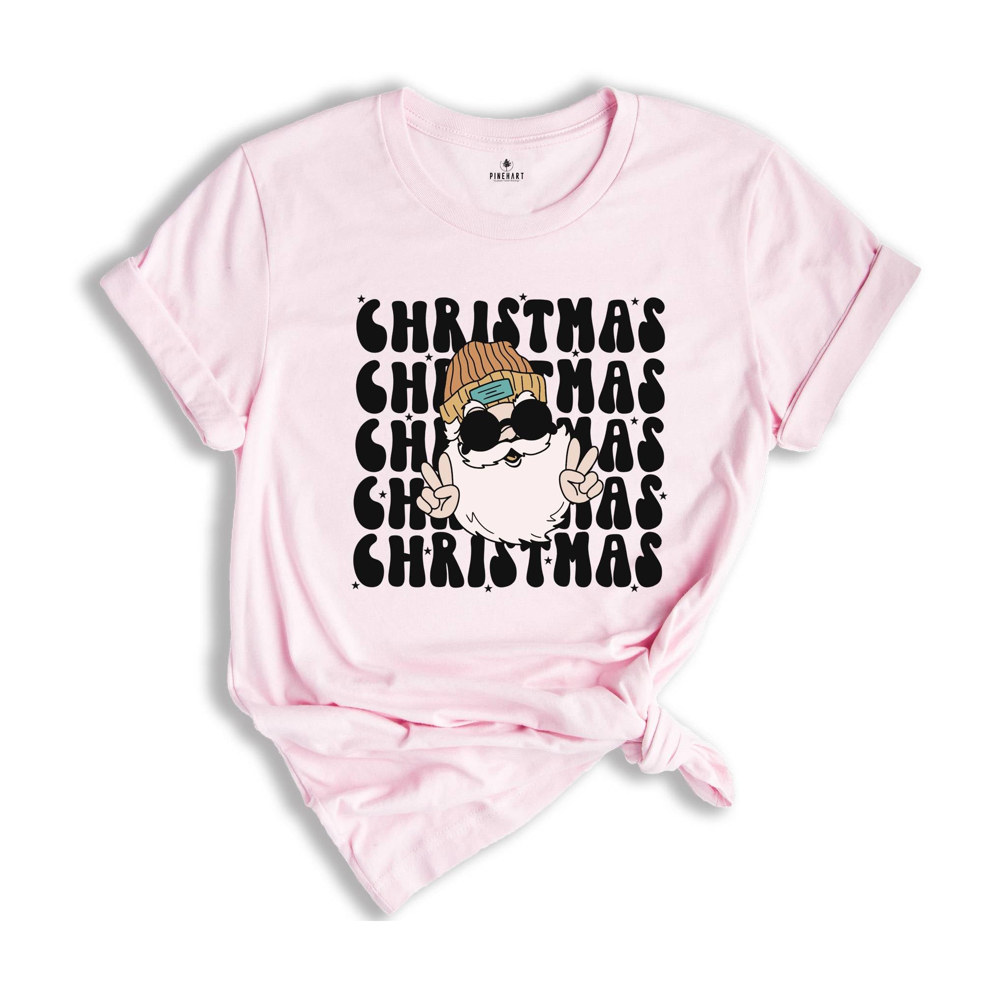 Santa Claus Shirt, Happy Holidays T-Shirt, Groovy Christmas, Santa Shirt, Christmas Outfit, Winter Shirt, Holiday Apparel