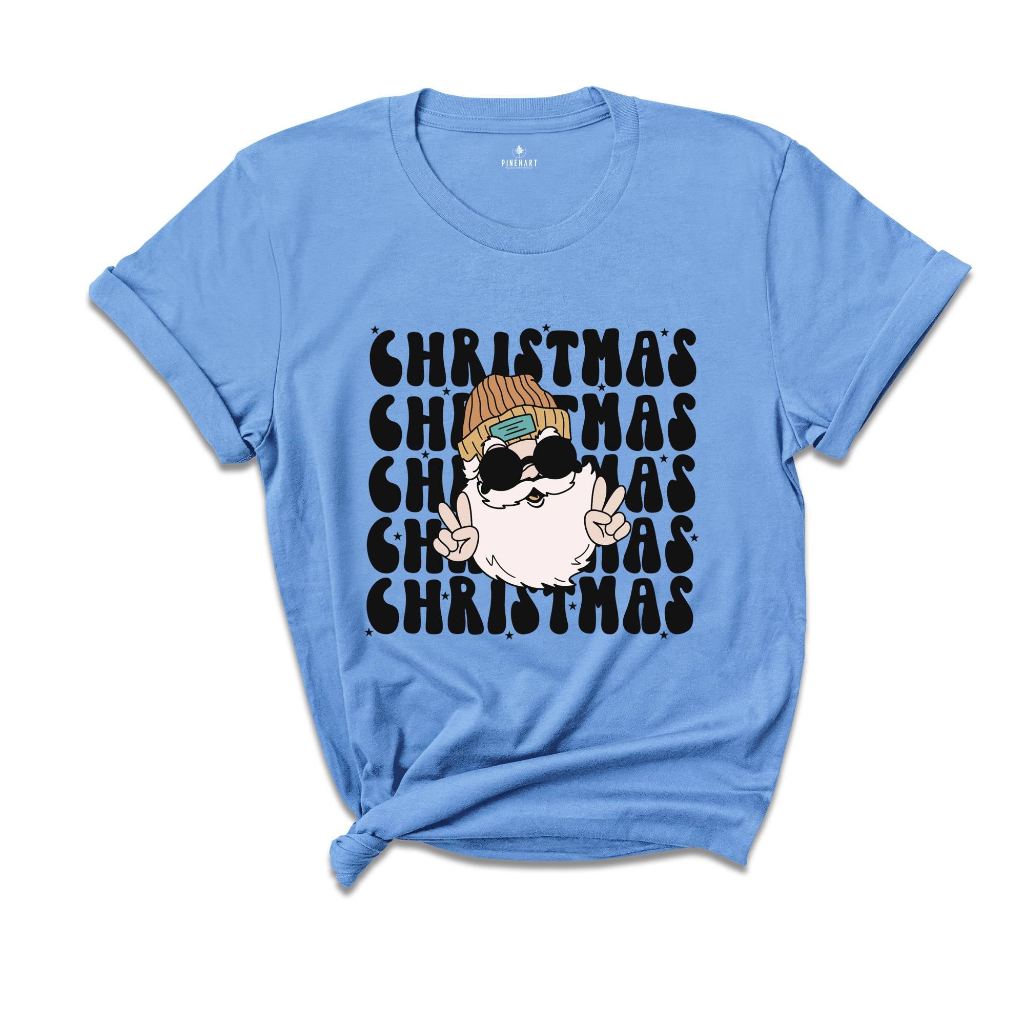 Santa Claus Shirt, Happy Holidays T-Shirt, Groovy Christmas, Santa Shirt, Christmas Outfit, Winter Shirt, Holiday Apparel
