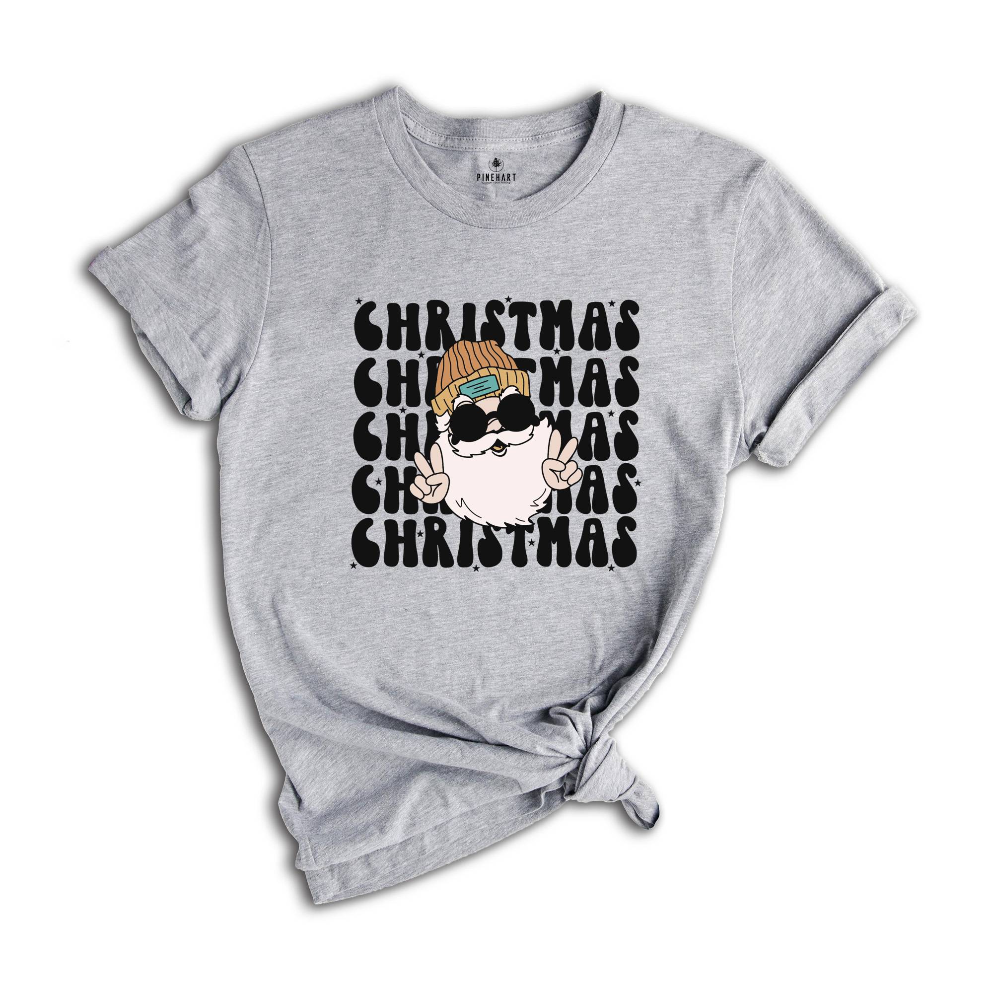 Santa Claus Shirt, Happy Holidays T-Shirt, Groovy Christmas, Santa Shirt, Christmas Outfit, Winter Shirt, Holiday Apparel