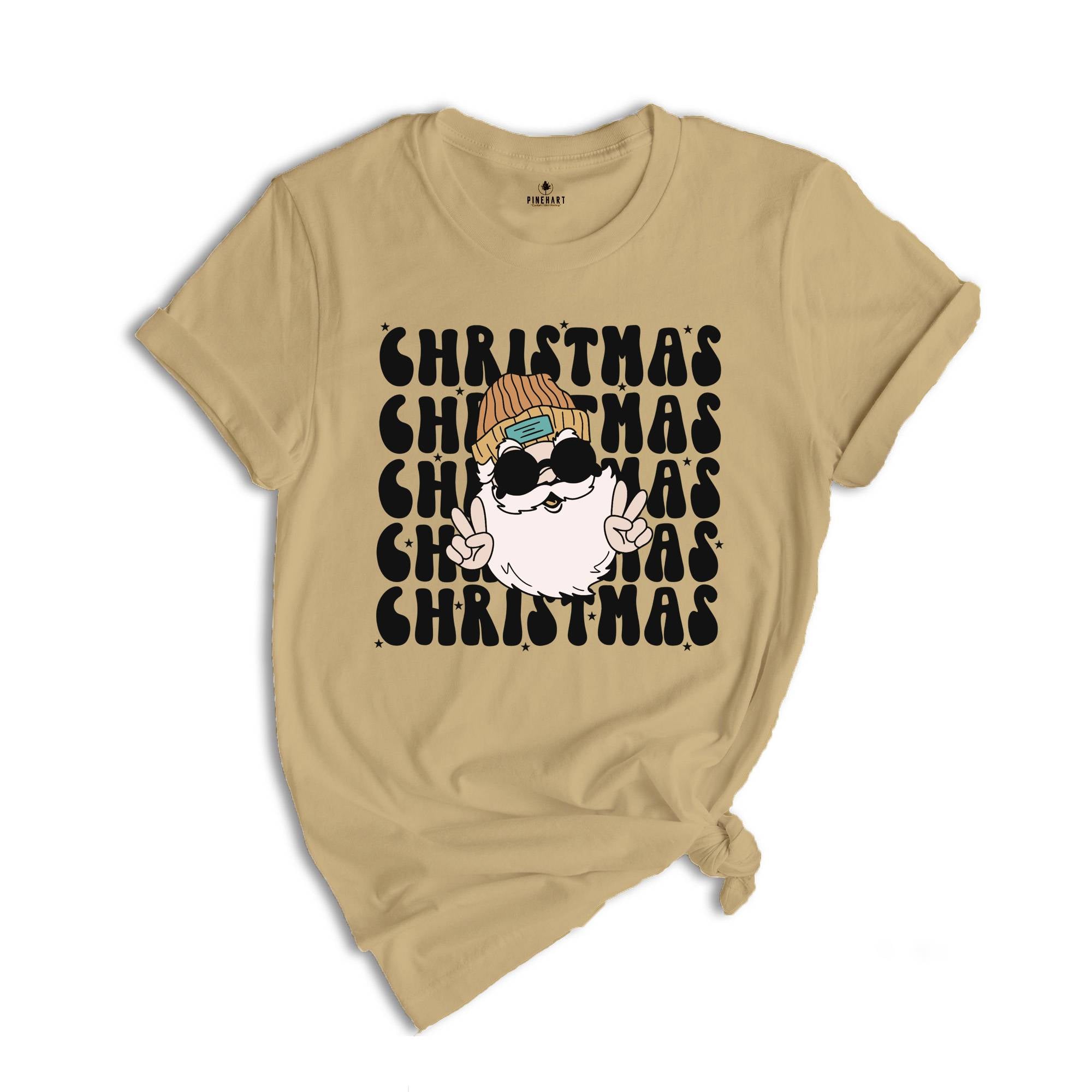 Santa Claus Shirt, Happy Holidays T-Shirt, Groovy Christmas, Santa Shirt, Christmas Outfit, Winter Shirt, Holiday Apparel